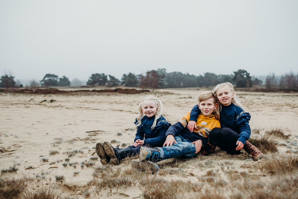 Familieshoot Wekeroms Zand in de winter